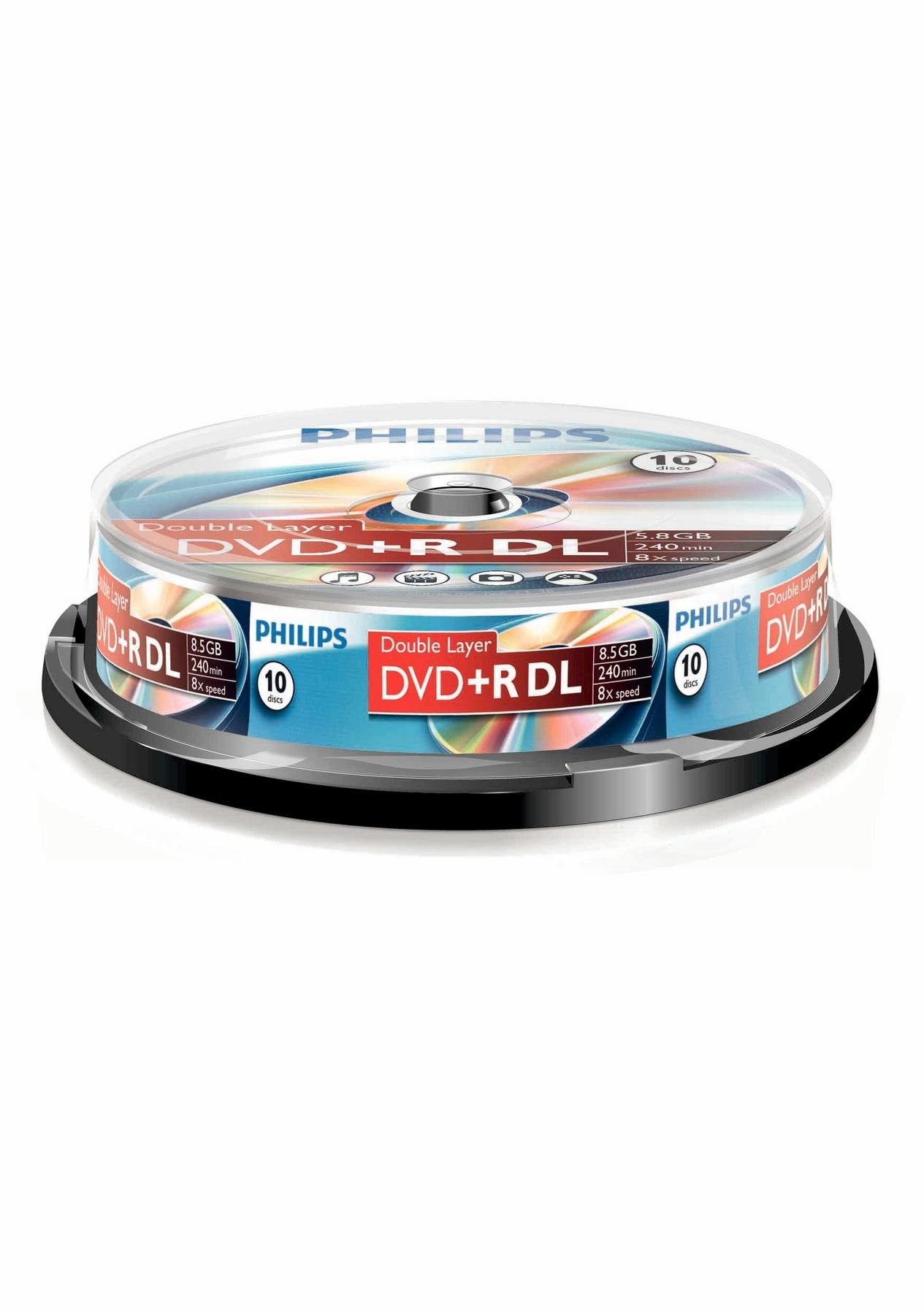 EAN 8712581383756 - Philips DR8S8B10F/00 DVD en blanco 8,5 GB DVD+R DL 10 pieza(s) imagen 1