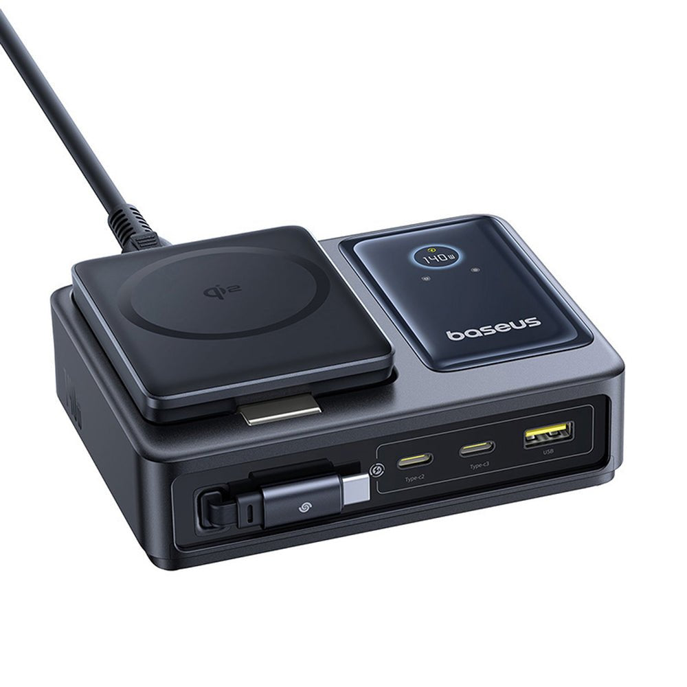 Cargador Inalámbrico Baseus Nomos Universal Negro Corriente Alterna  Carga Rápida Interior