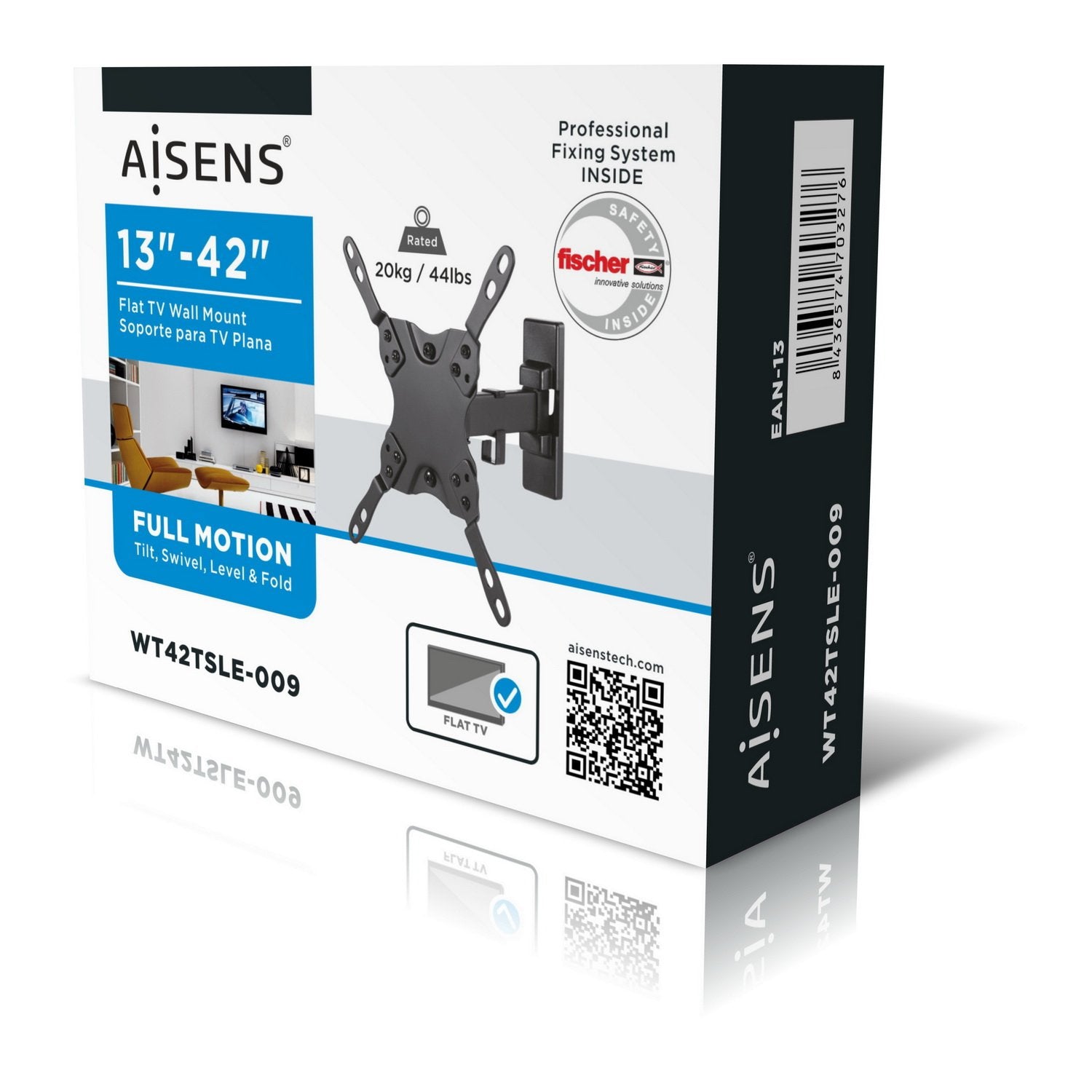 EAN 8436574703276 - AISENS WT42TSLE-009 soporte para TV 106,7 cm (42") Negro imagen 7