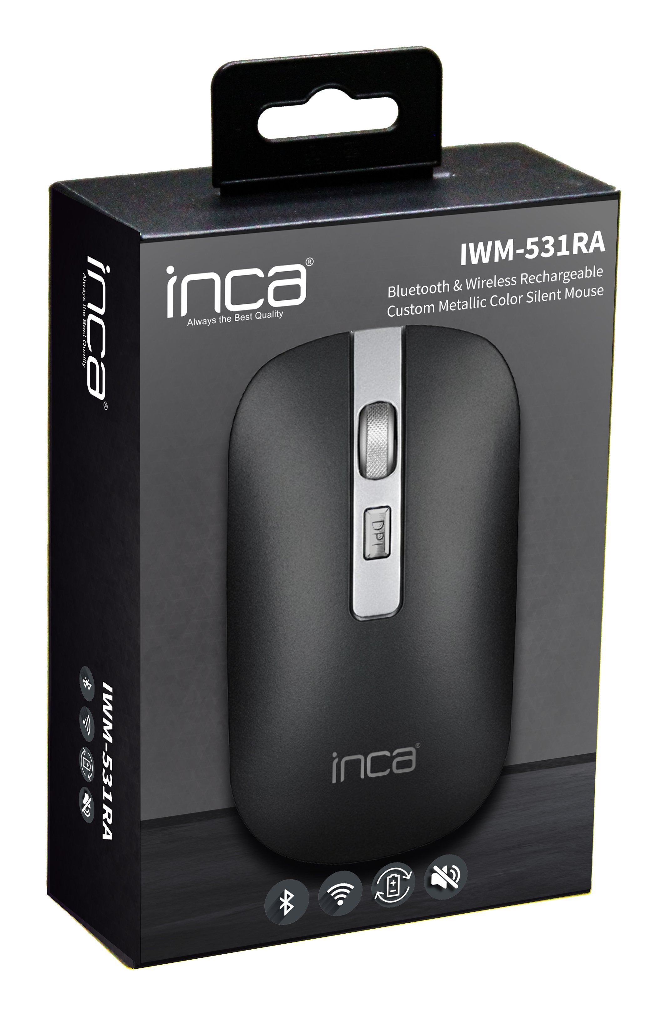 EAN 8681949013935 - Inca IWM-531RA ratón Oficina Ambidextro Bluetooth Óptico 1600 DPI imagen 6