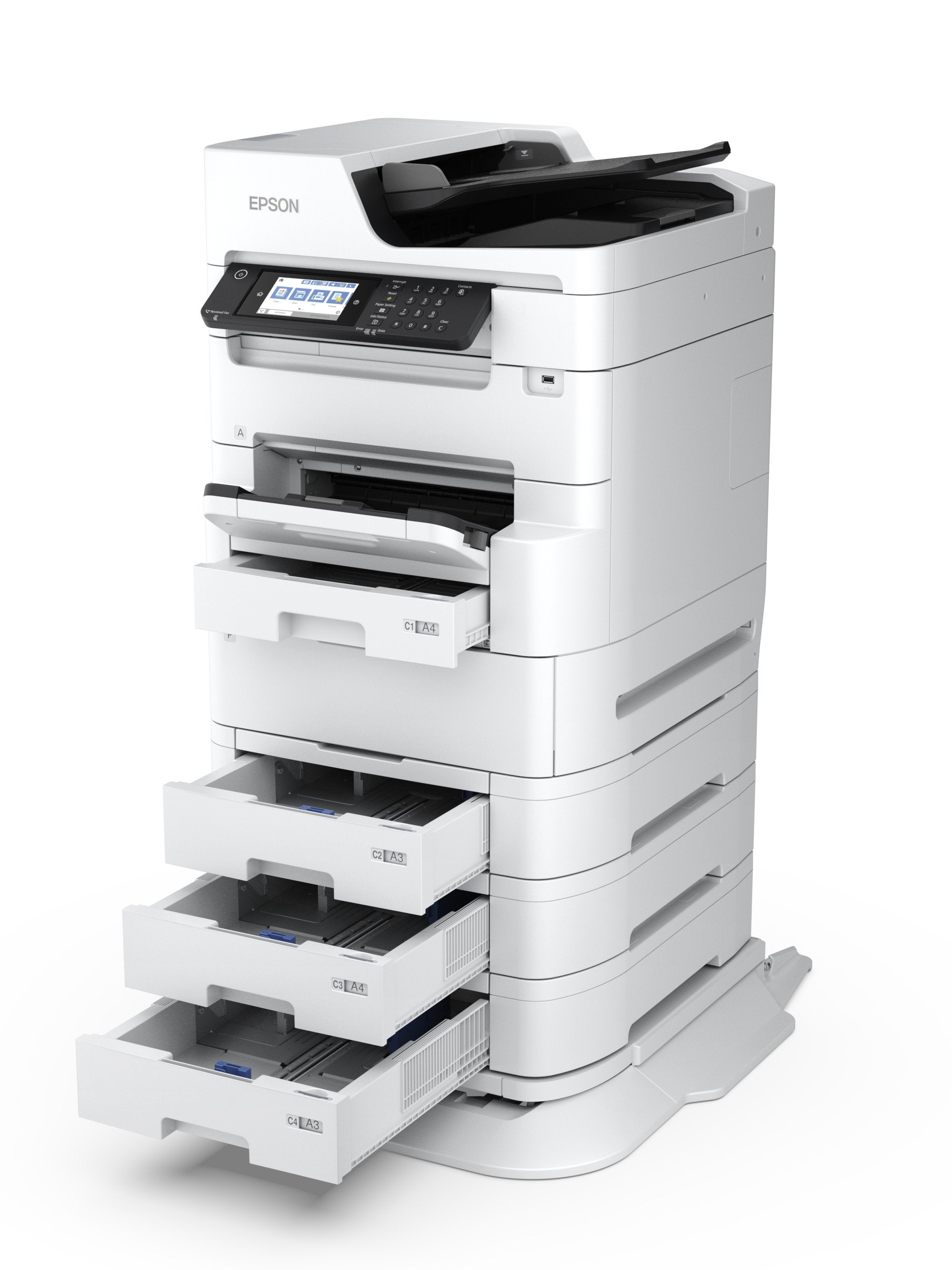 Impresora Epson Workforce Pro Rips Wf-C879r, Inyección De Tinta, Impresión A Color, 4800 X 1200 Dpi, A3, Impresión Directa, Blanco