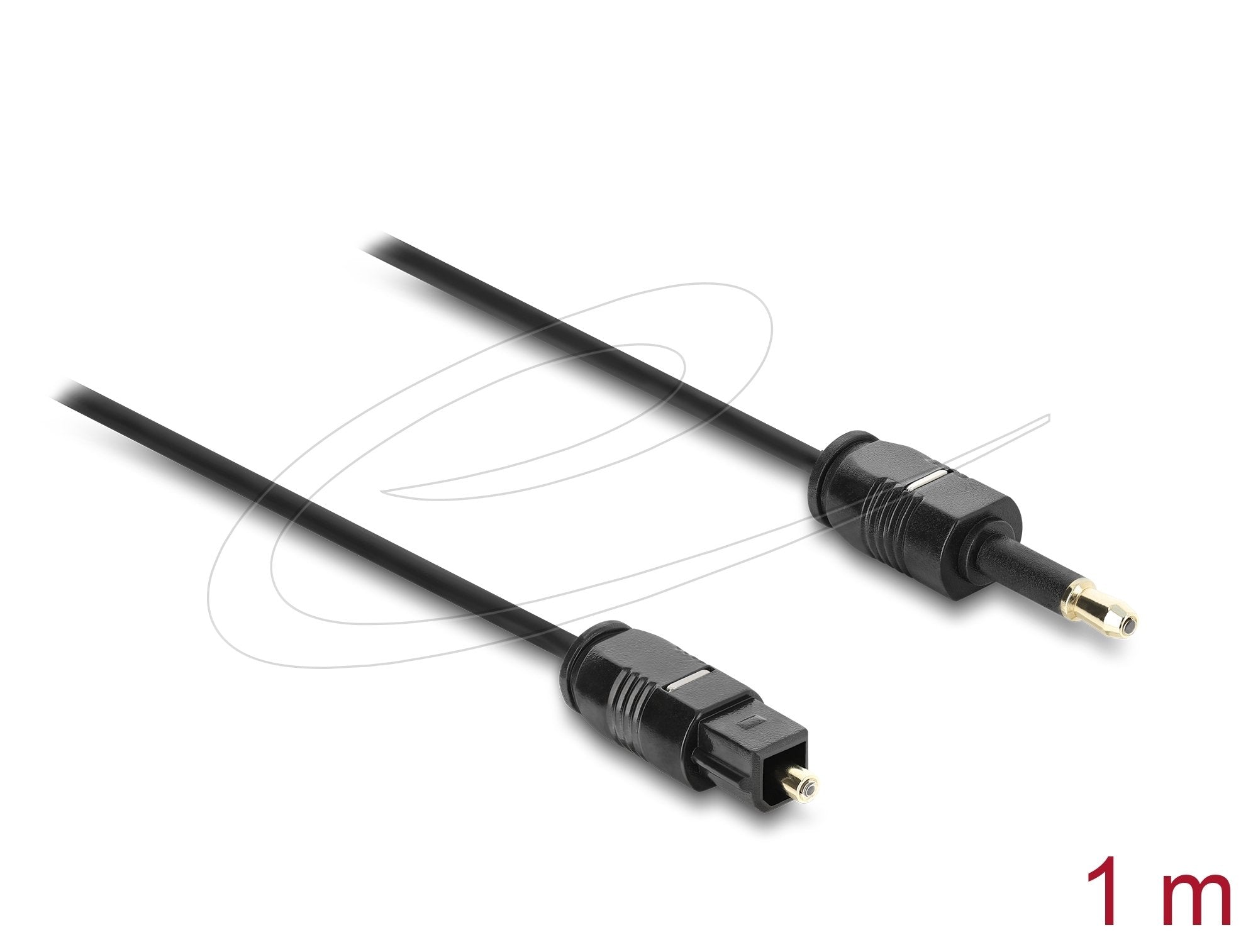 Delock Toslink Cable Mini Toslink 3,5 Mm Stecker Auf Toslink Stecker, Ø 2,2 Mm, 1 M, Schwarz
