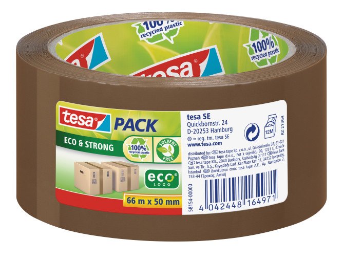 Tesapack Eco & Strong 66m 50mm Marrón (Impreso)