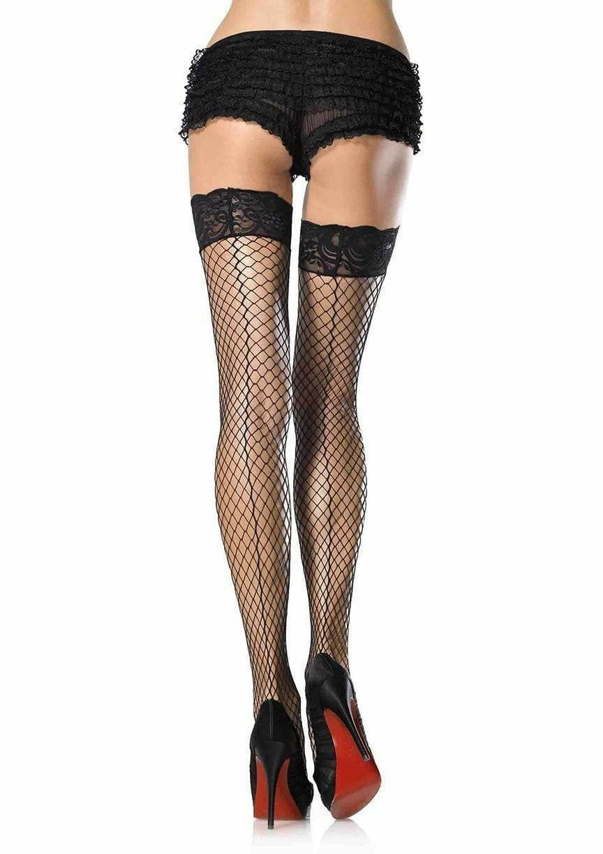 Leg Avenue - Medias De Red Industrial Autoadhesivas Con Costura Trasera