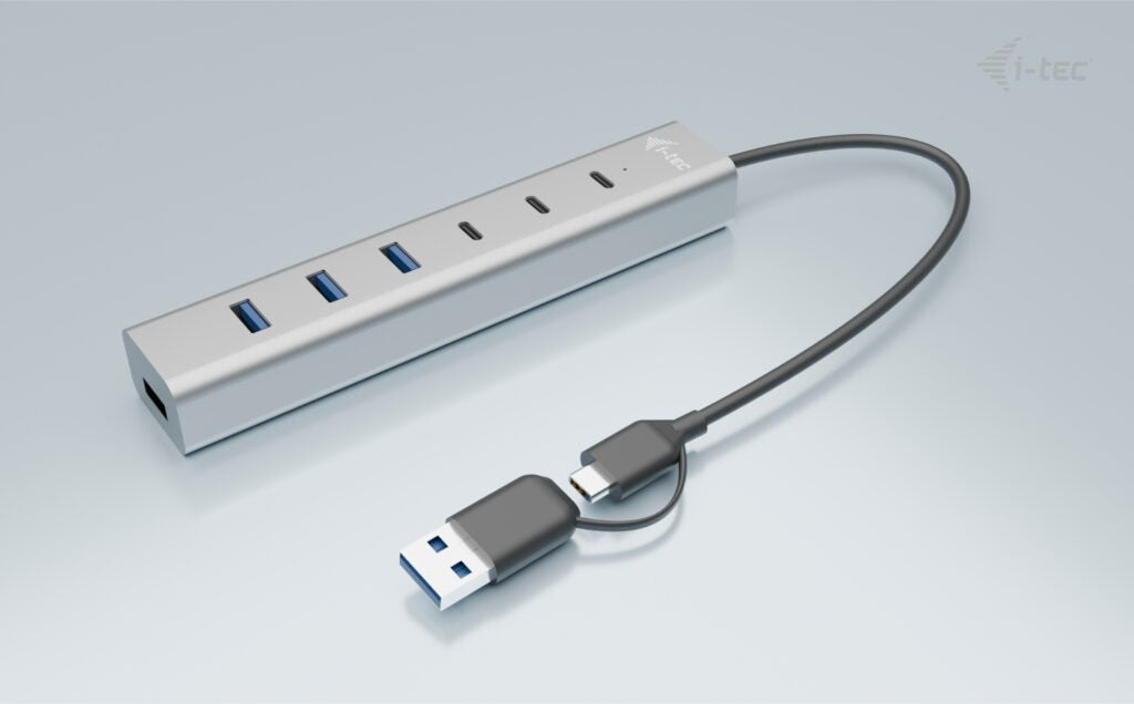 EAN 8595611707193 - i-tec CAHUBMETAL7 hub de interfaz USB 3.2 Gen 1 (3.1 Gen 1) Type-A + Type-C 5 Mbit/s Gris imagen 4
