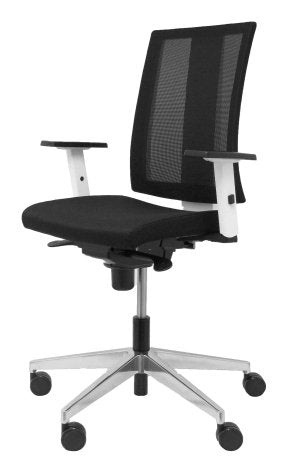 Silla Cózar Blanca Con Respaldo Malla Asiento Bal