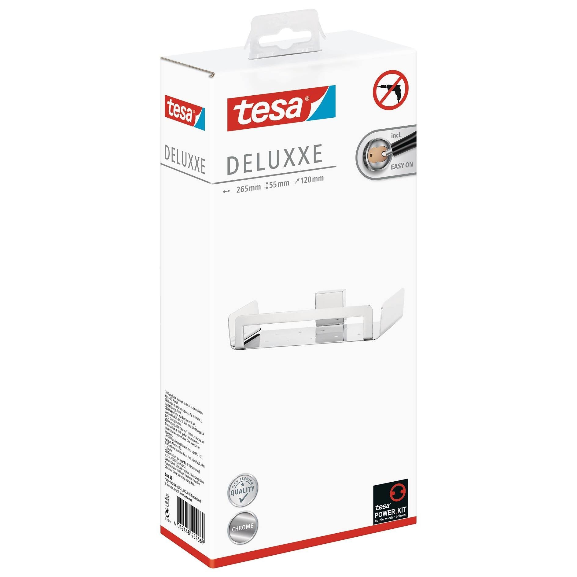 Tesa Deluxxe Duschkorb Inkl. Klebelösung Plata