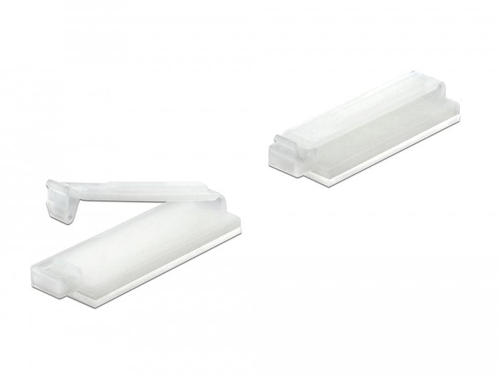 Delock Cablehalter Mit Verschlussclip Selbstklebend Natur 10 Stück
