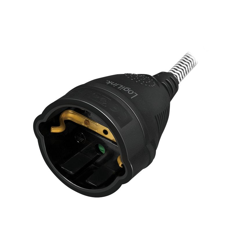 Cable De Alimentacion Verl.Cee 7/7 A Cee 7/3, 3m, Textilkabel