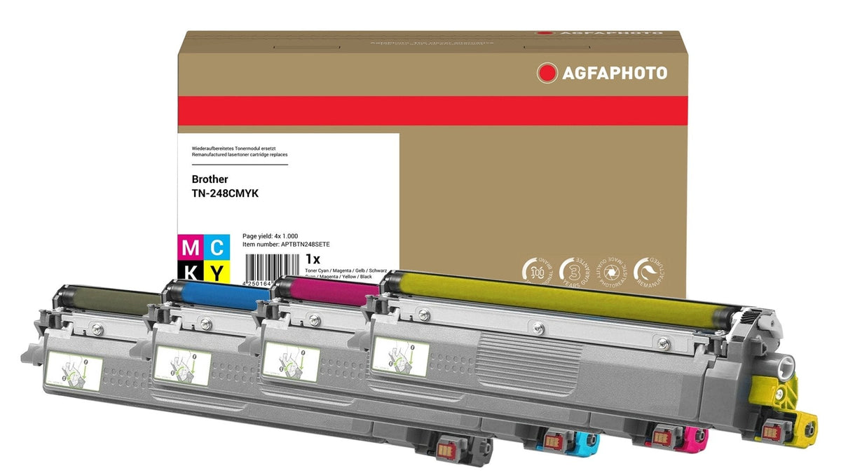 Agfa Photo Multipack Negro / Cian / Magenta / Amarillo Aptbtn248sete  4000 Copias