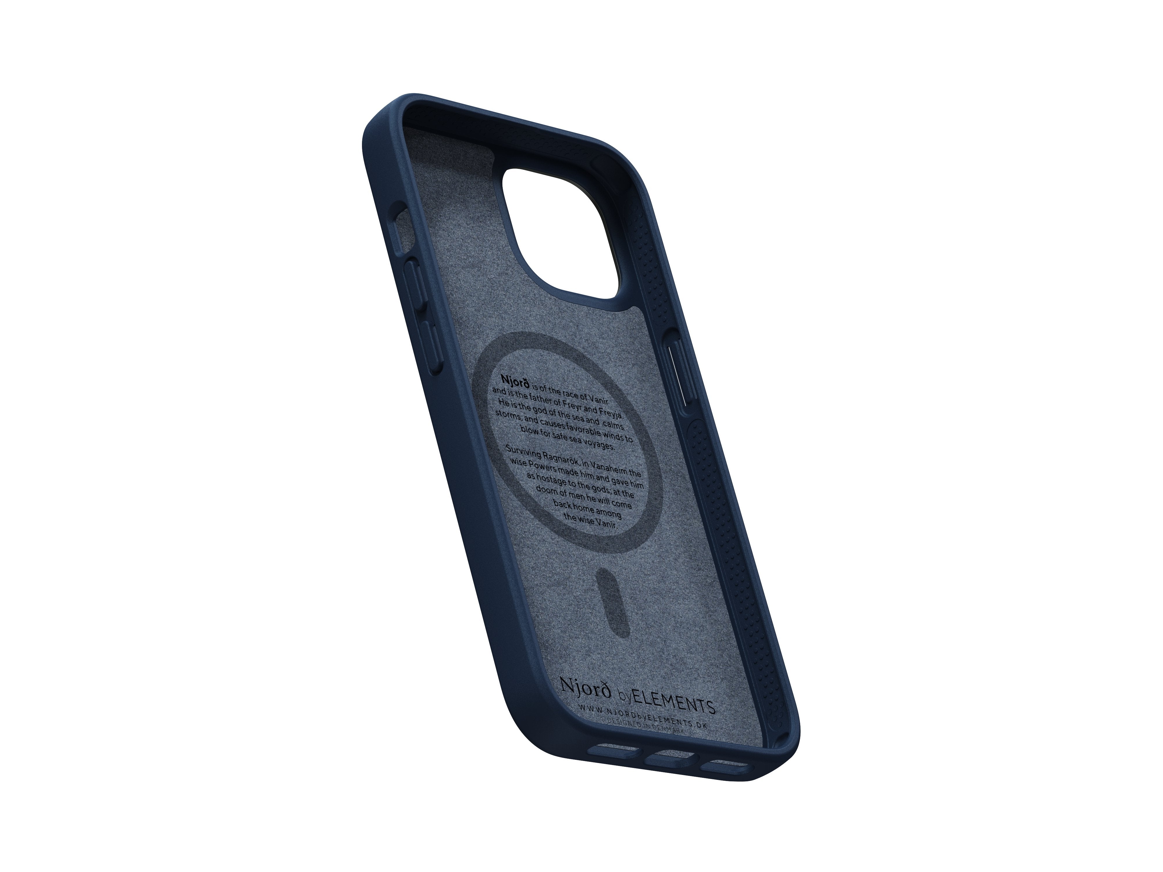 Funda De Cuero Iphone 14 (6.1) Azul