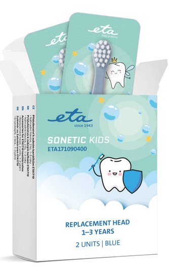 Eta171090400 Sonetic Replacement Toothbrush Heads, 2 Pcs, Blue