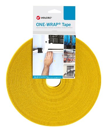 Velcro One Wrap Band 10 Mm Breit, Gelb, 25 M