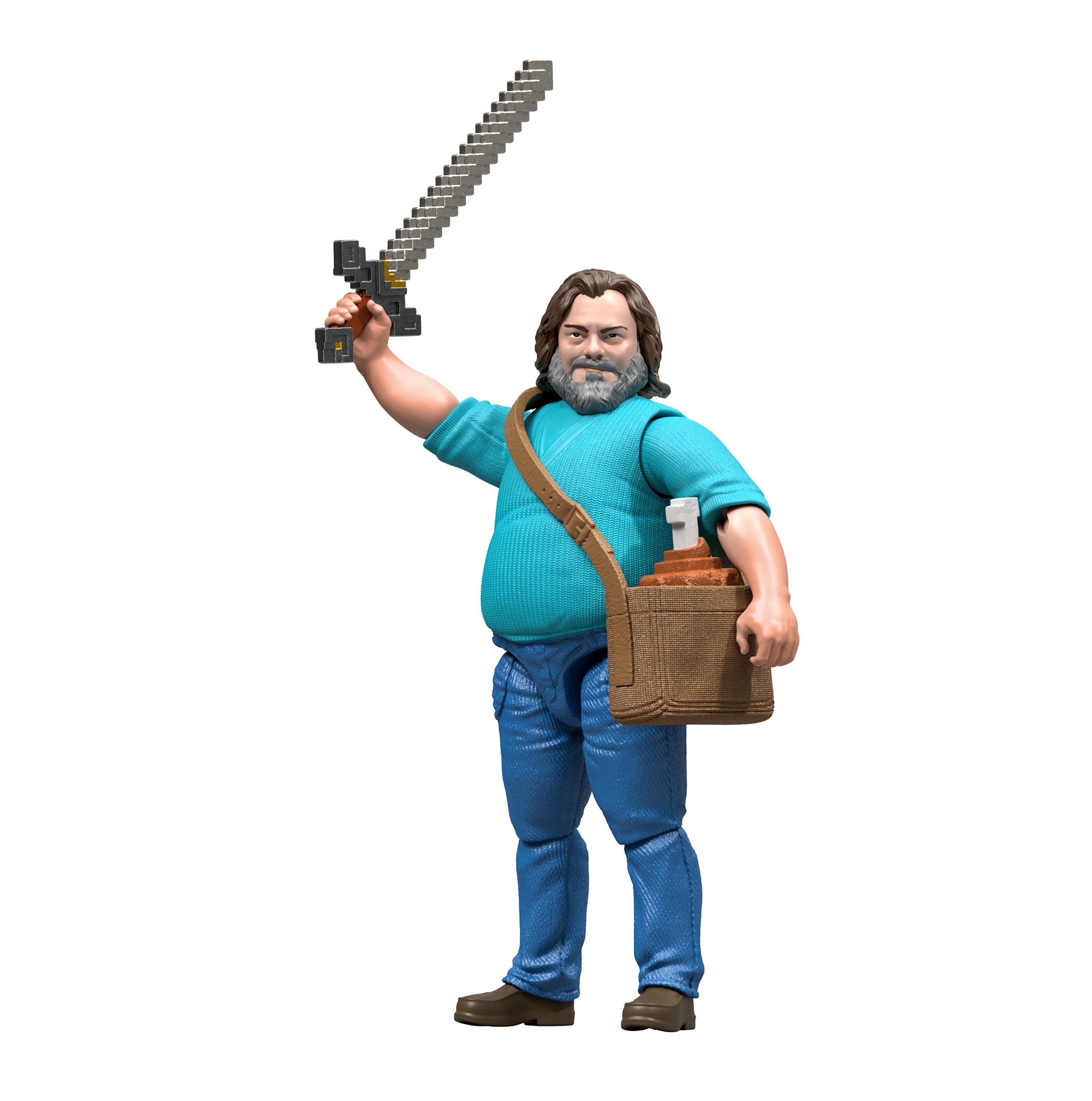 Mattel Minecraft Movie Steve Actionfigur Und Zubehör (Spielset Mit 10 Cm Figur) Jfr57