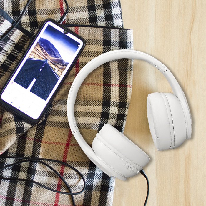 Qoltec 50845 Auriculares Inalámbricos Con Micrófono Bt 5.0 Ab Blanco
