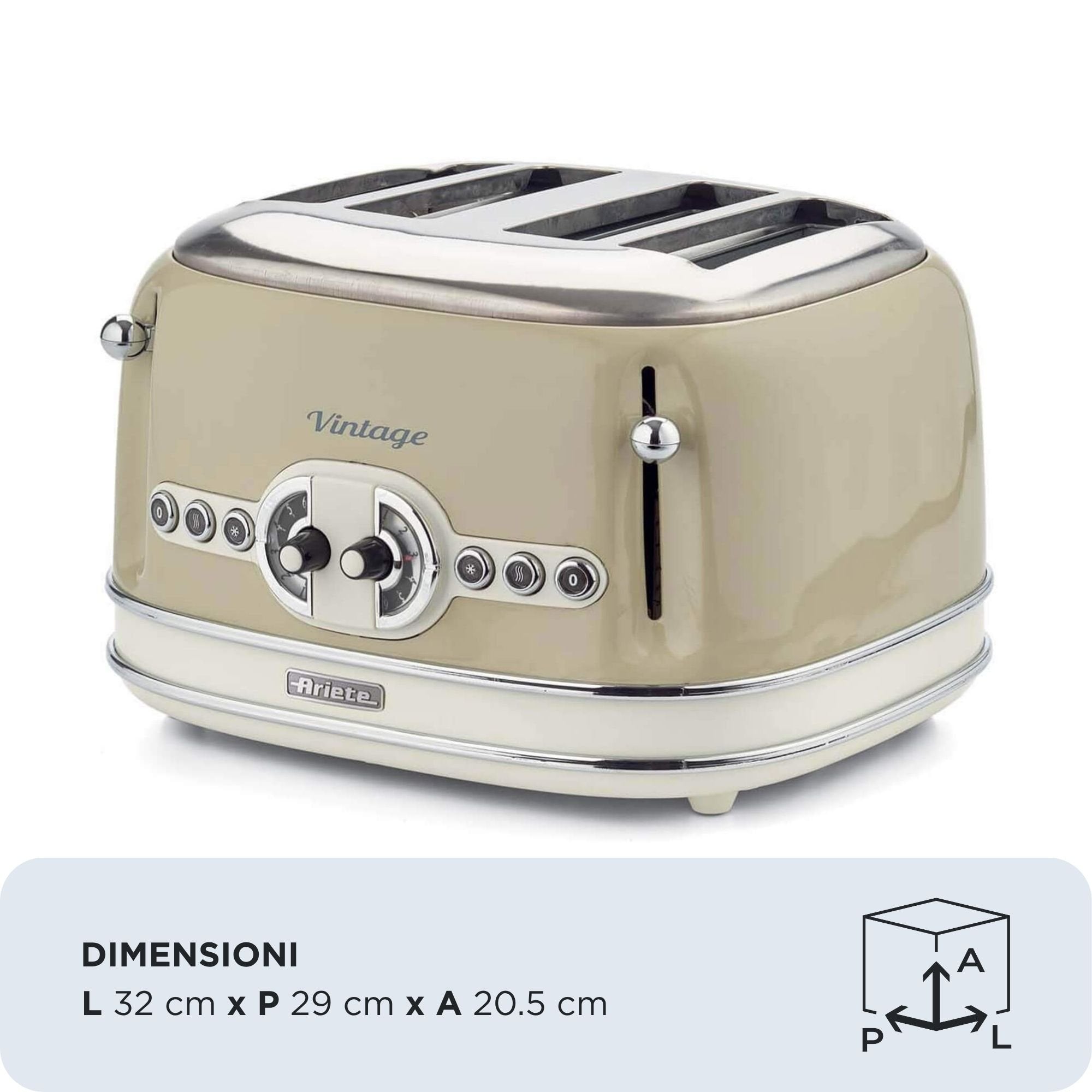 EAN 8003705114937 - Ariete 0156/03 6 4 rebanada(s) 1600 W Beige imagen 2