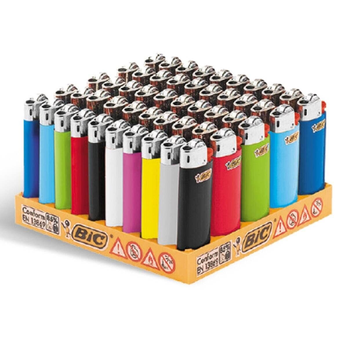 Bic Encendedor De Bolsillo J25 Mini Colores Surtidos -50u-