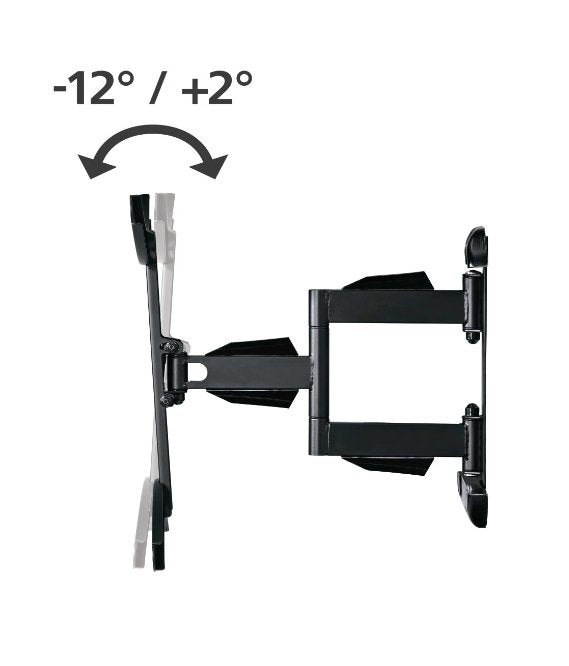 Soporte Mural Televisor, Negro, Doble Brazo Articulado, De 37 A 75 Pulg, Carga Máx. 45 Kg