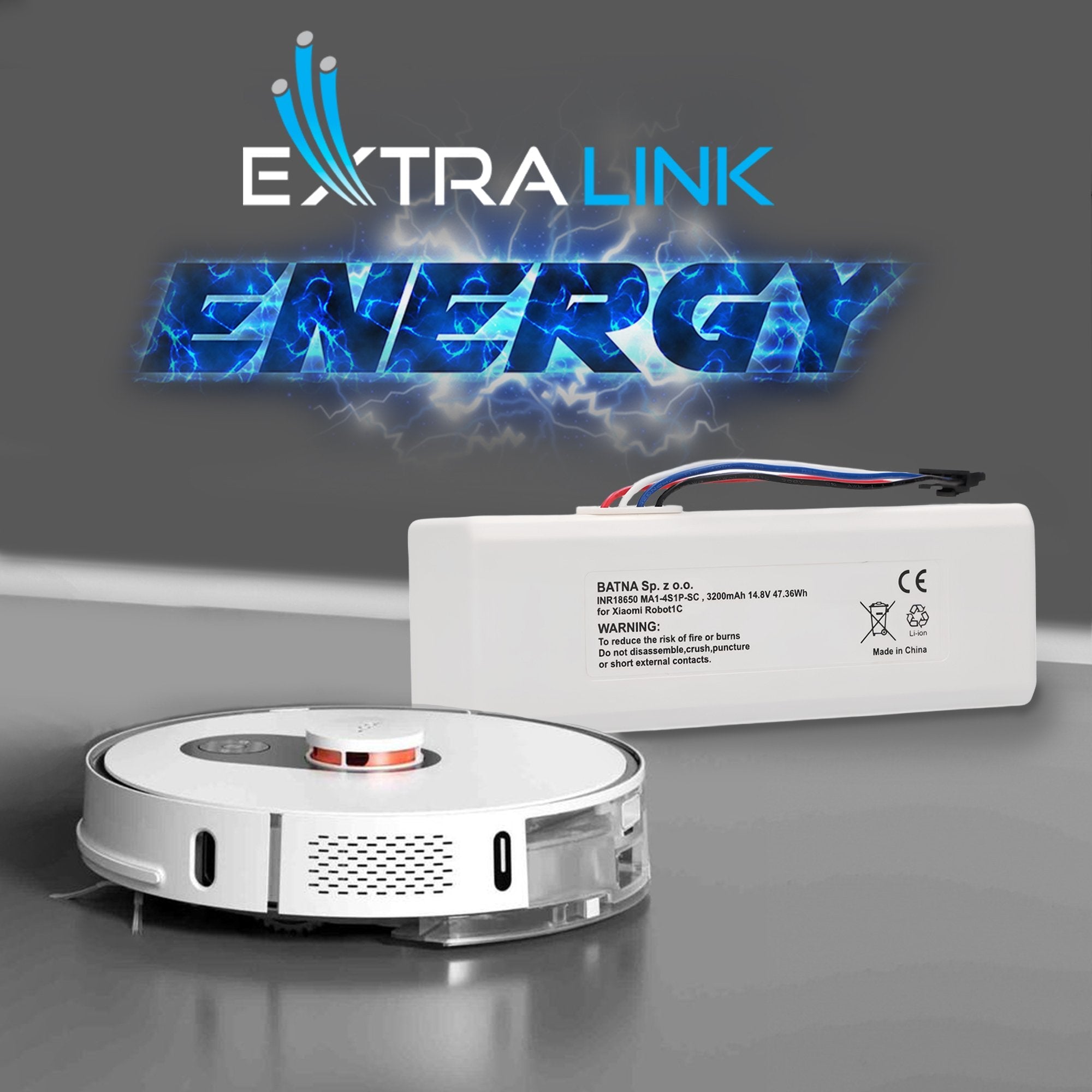 Bateria Xiaomi Robot 1c Inr18650 Ma1-4s1p-Sc, 3200mah, 47.36wh
