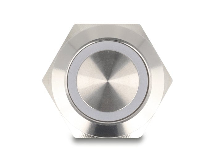 Drucktaster Zum Einbau 19 Mm 4 X Schraubklemme Led Weiss