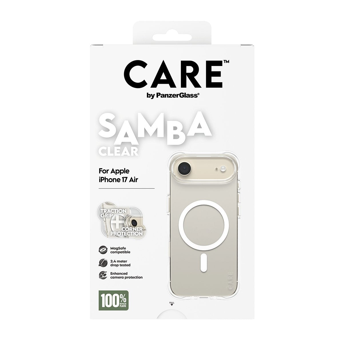 EAN 5715685027048 - PanzerGlass CARE by ® Fashionable Case Samba Transparent w. White MagSafe iPhone 17 Air funda para teléfo imagen 3