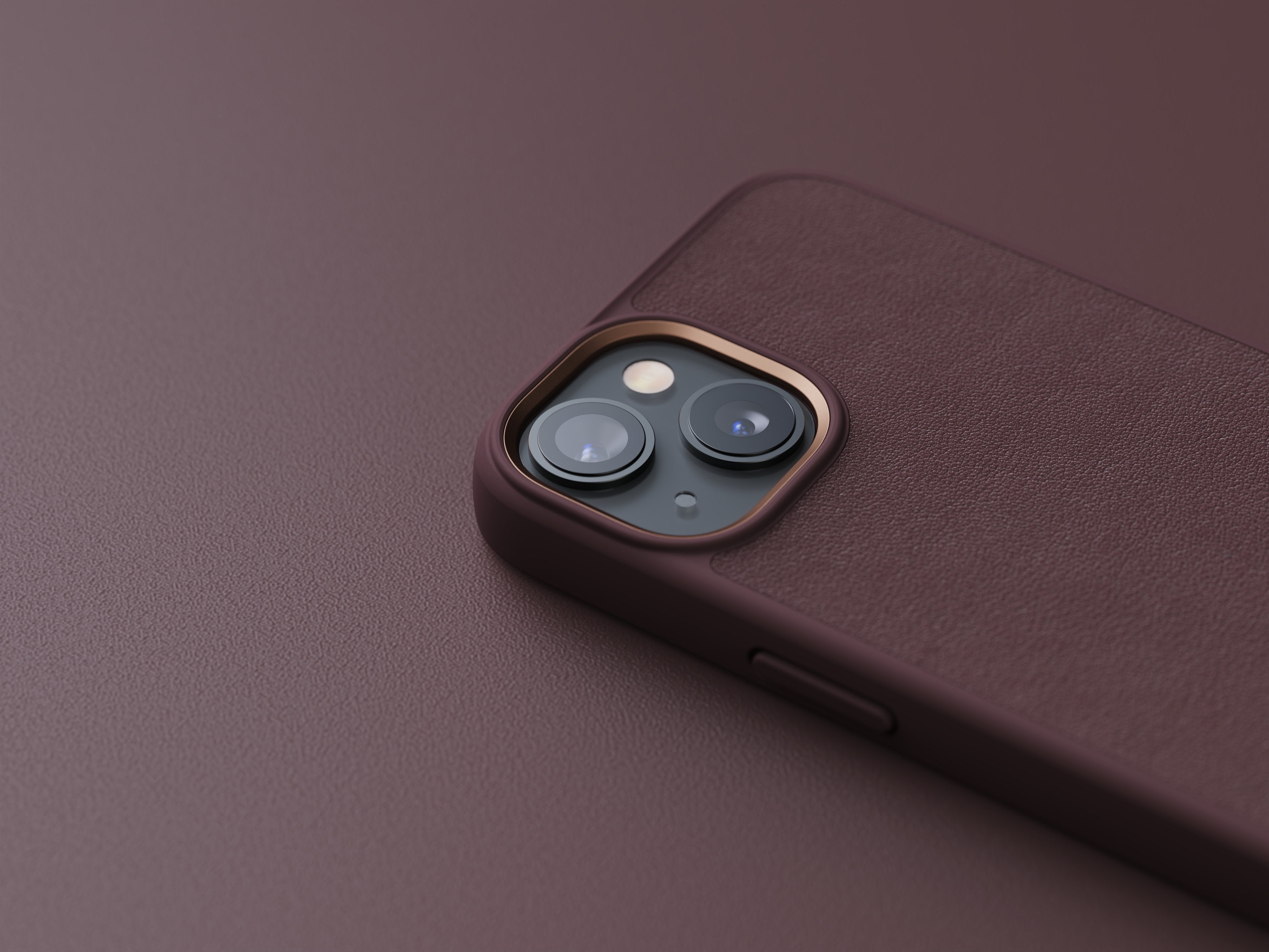 Funda Magsafe Iphone 12/13/14 Piel Marron Oscuro Njord