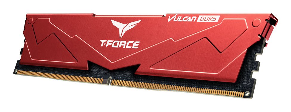 Memoria Team Group 16 Gb Ddr5-5200 (1x 16 Gb) Rojo, Flrd516g5200hc40c01, Vulcan, Intel Xmp
