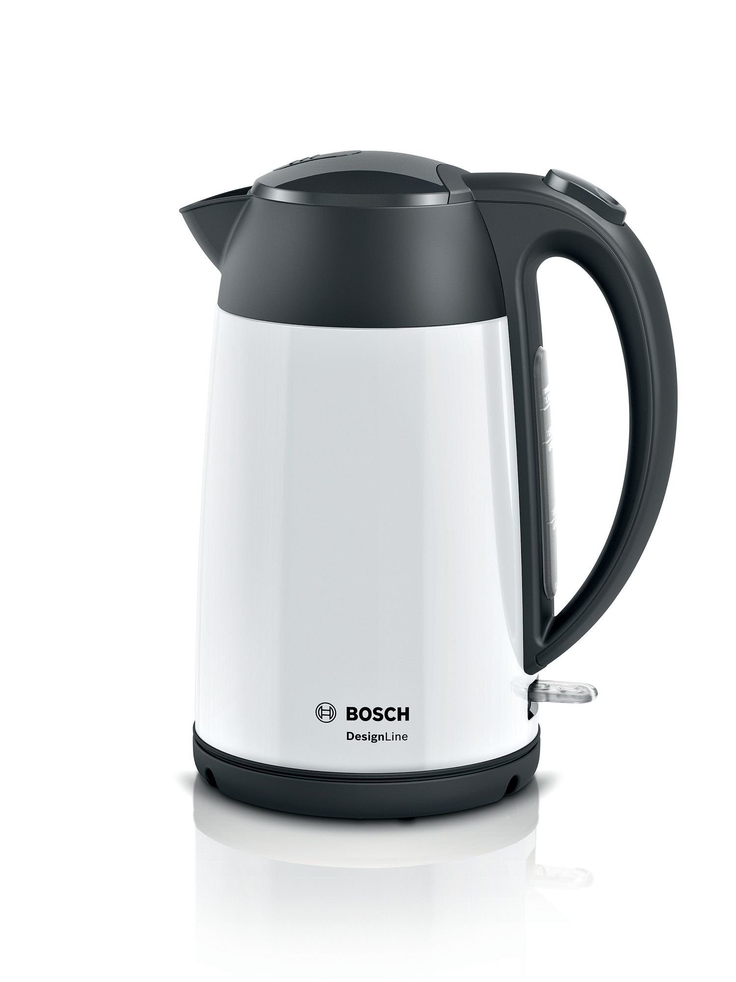 Tetera Eléctrica  Bosch Home Twk3p421 1,7 L 2400 W Negro, Blanco, Hervidor De Agua Blanco/Negro, 1,7 L, 2400 W, Negro, Blanco, Acero Inoxidable, Indicador De Nivel De Agua, Protección Contra Sobrecalentamiento