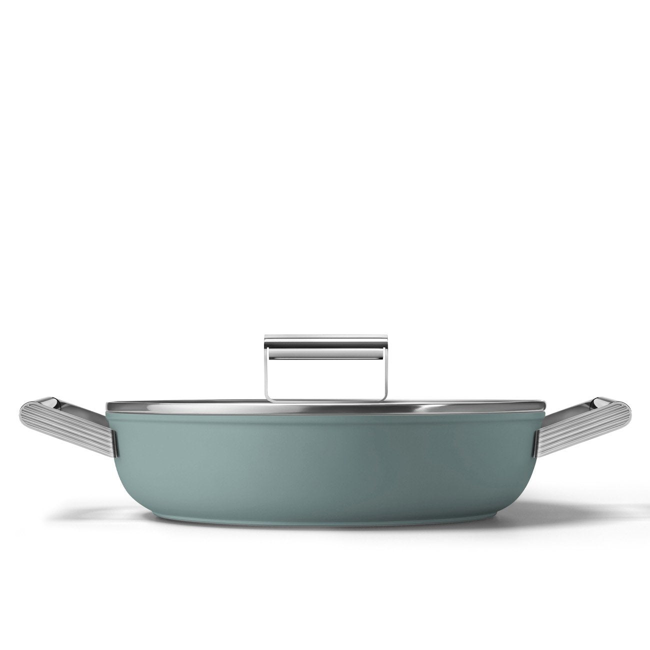 Smeg Dpf2812egm Pfanne, 28 Cm, Keramik, Edelstahlgriffe, Smaragdgrün