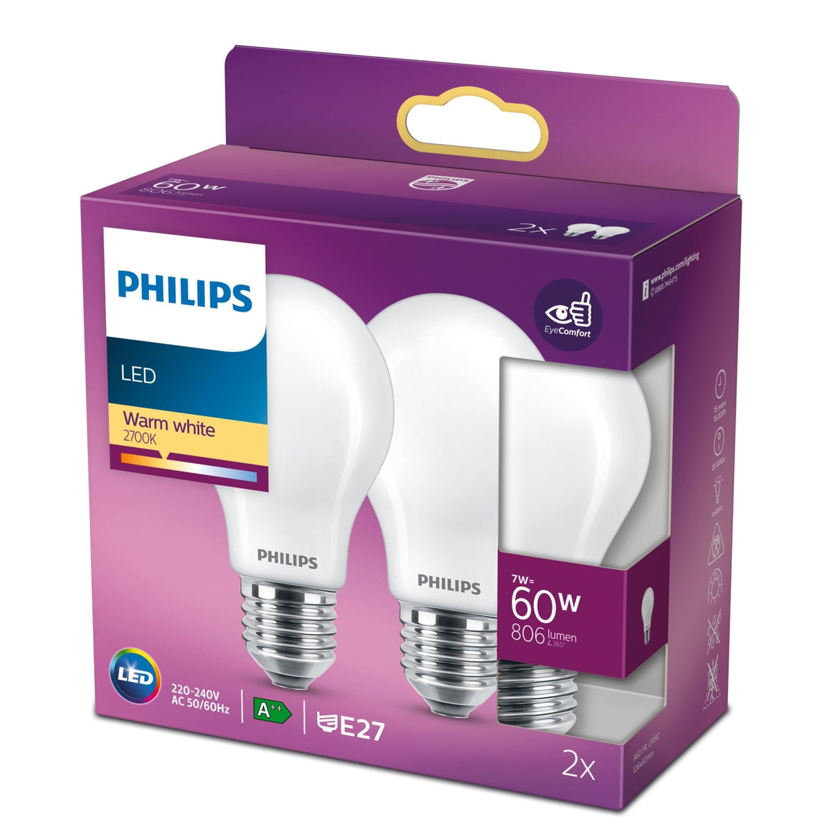 Philips Ledclassic 60w A60 E27 Ww Nd Rf2srt6