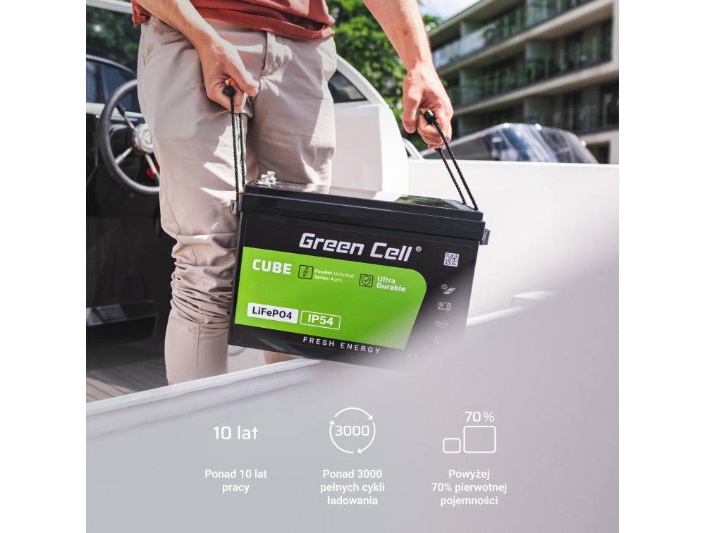 EAN 5904326374836 - Green Cell LFPGC12V100AH batería para sistema ups Fosfato de hierro-litio (LiFePo4) 12,8 V 100 Ah imagen 10