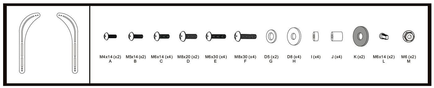 Soundbar Mount For 32" To 70"  Displays