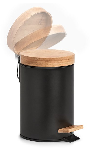Zeller Present Abfalleimer, Negro 3l