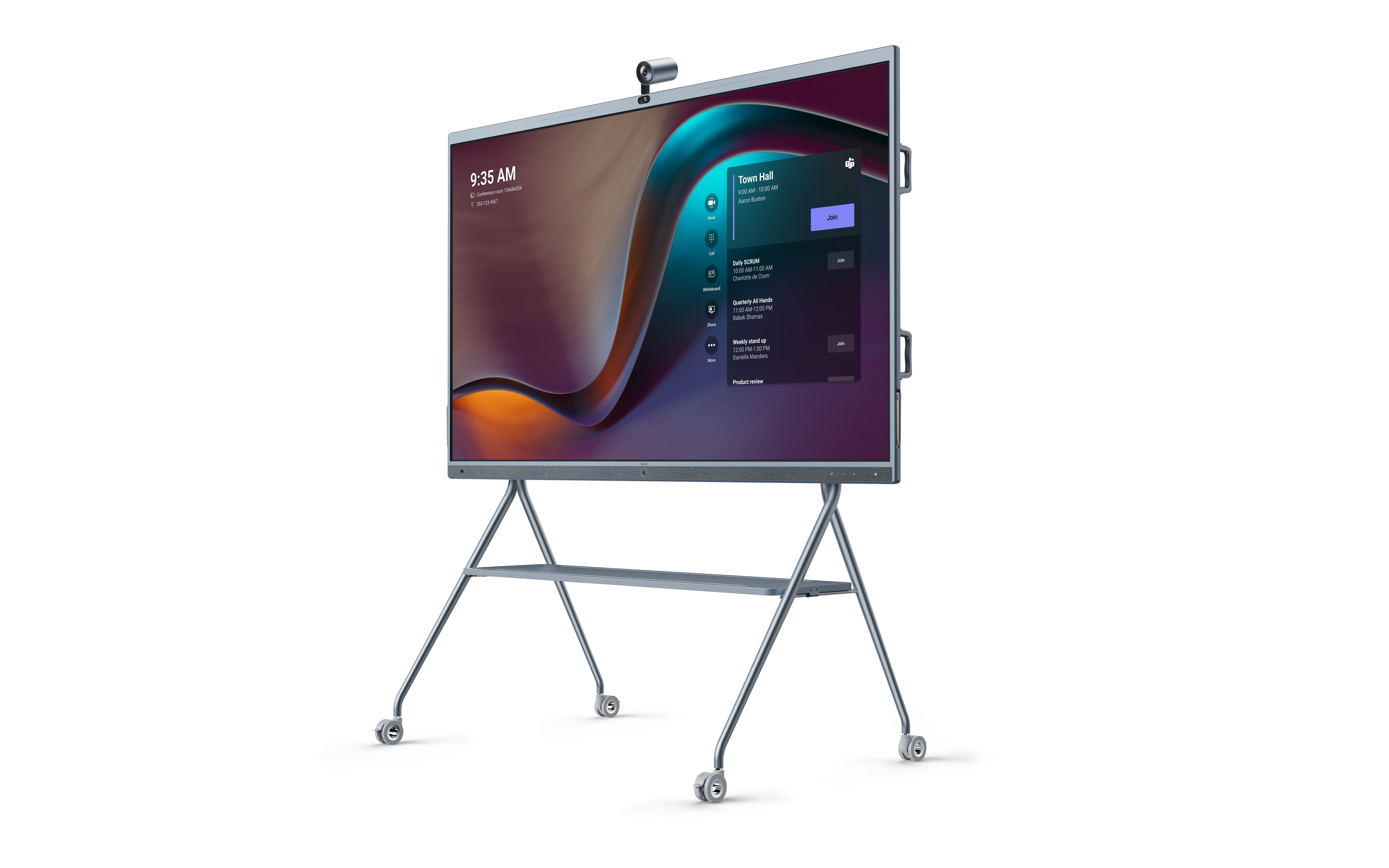 Soporte De Suelo Yealink Mb  860 2,18 M (86") Gris Piso