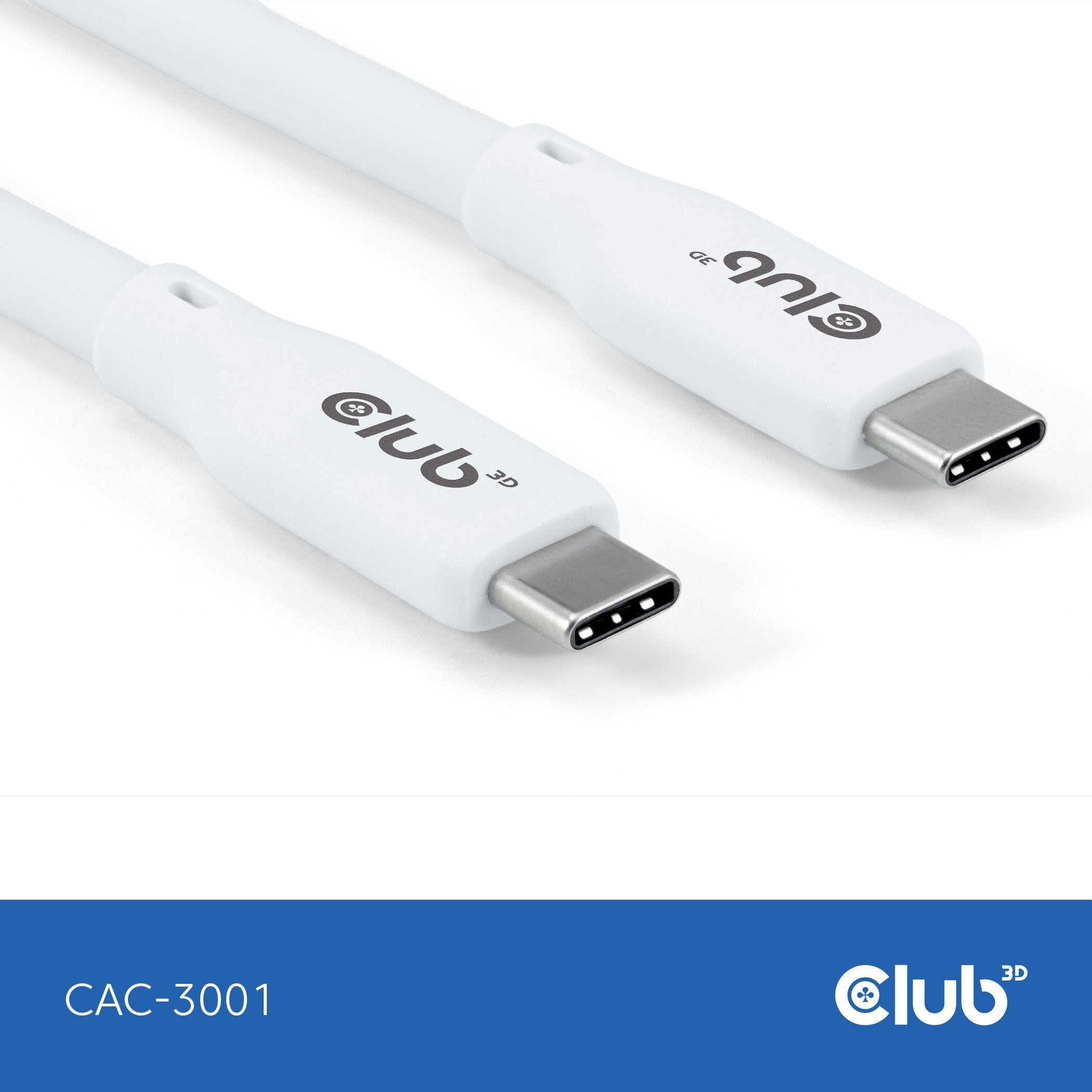 Cable  Club3d Usb C Blanco