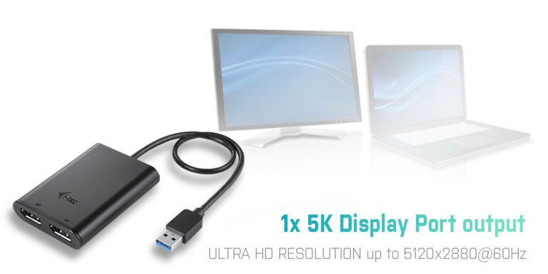 I-Tec Usb 3.0 Display Port 2x Dp 4k Ultra Hd 4096x2160 60hz Display Adapter With  Displaylink Chip 6950 For Macos Windows Android