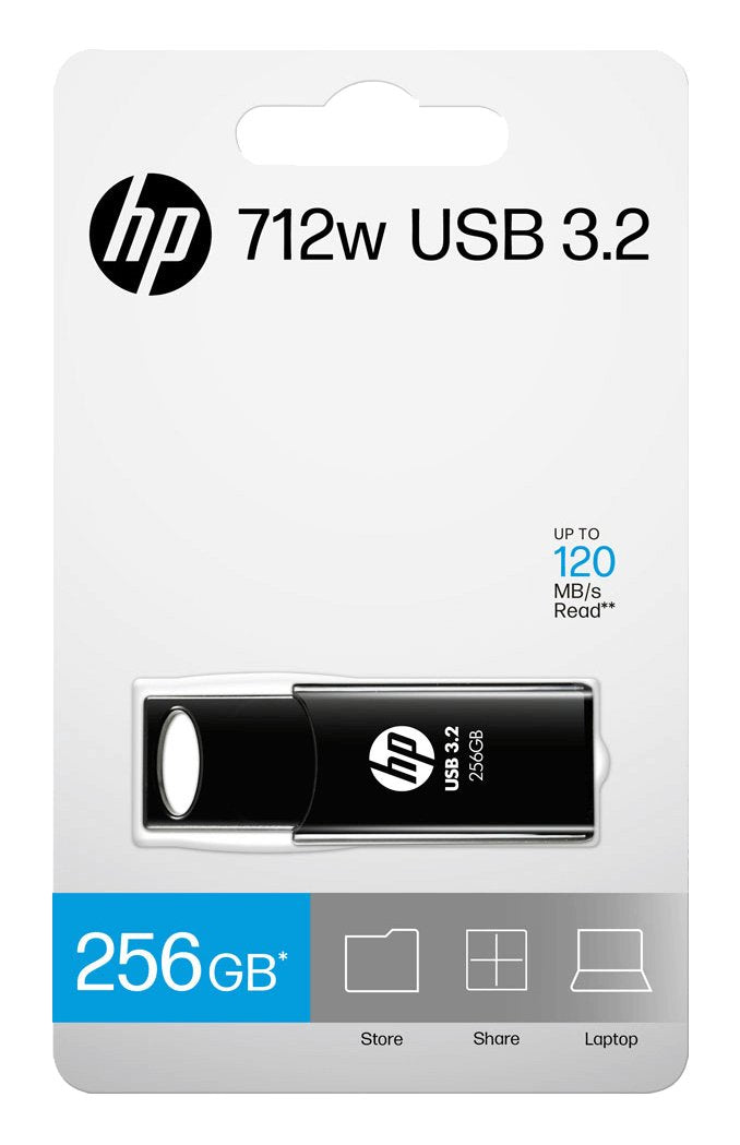 Stick Hp 256gb 712w Negro Usb 3.2 Flash Drive