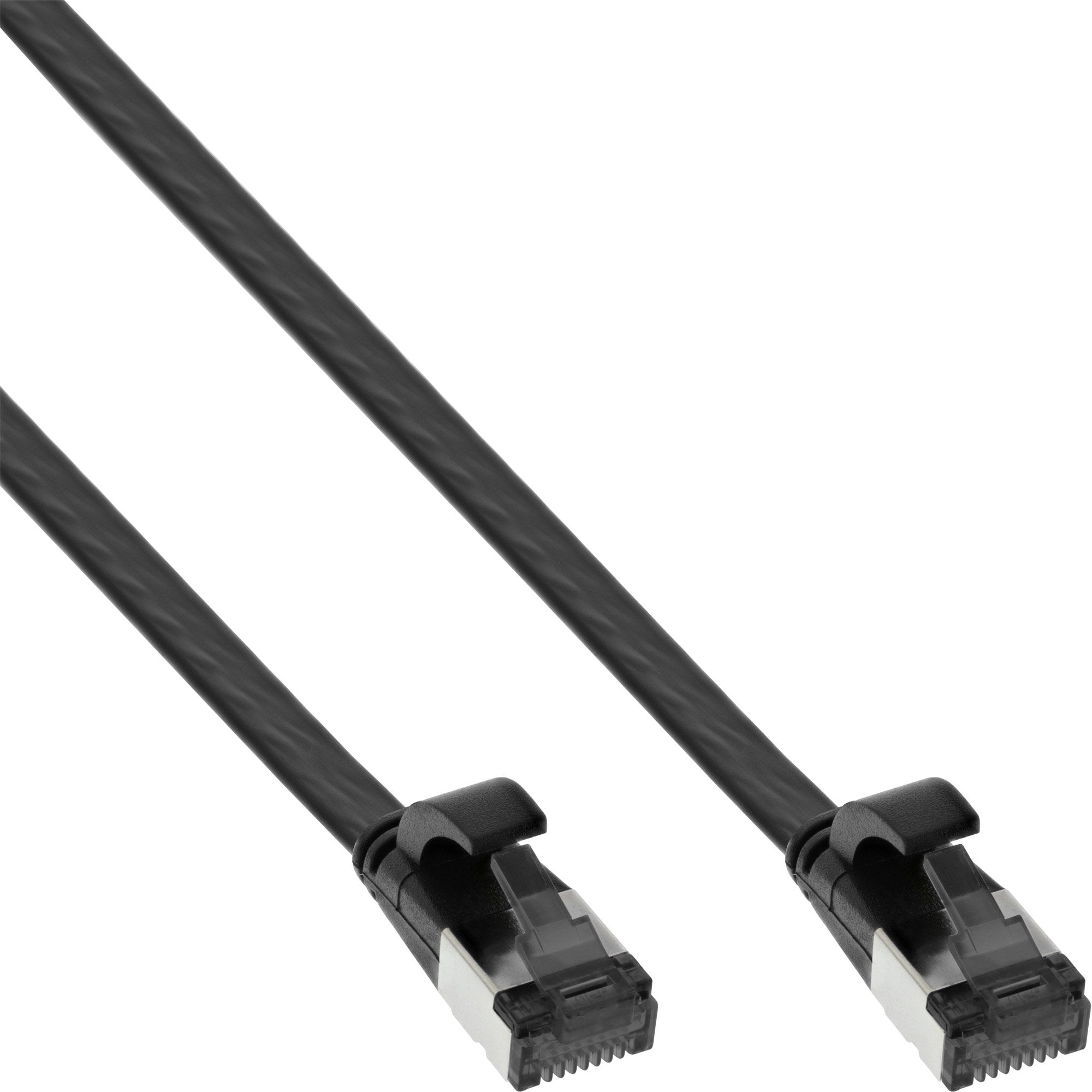 Cable De Red Plano Inline, U/Ftp, Cat.8.1, Tpe Libre De Halógenos, Negro, 2m