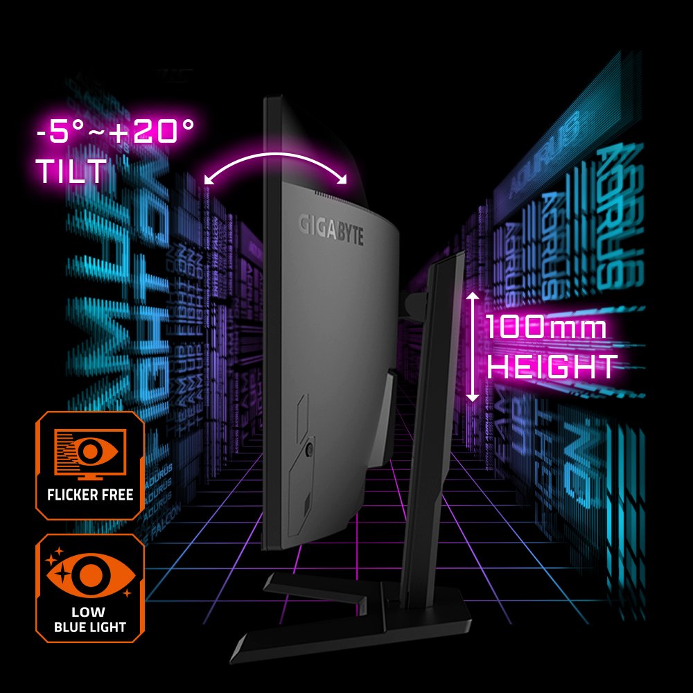 EAN 4719331853839 - GIGABYTE GS34WQC pantalla para PC 86,4 cm (34") 3440 x 1440 Pixeles Wide Quad HD LCD Negro imagen 13