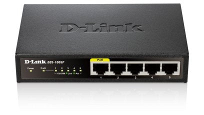Switch D-Link Des-1005p 5 Puertos Rj45 10 100mbps Poe