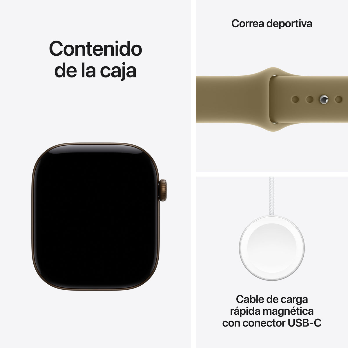Apple Watch Series 12 (2026) Gps 46mm Caja De Aluminio Bronce Oscuro Correa Deportiva Verde Oliva Talla S M Siri Ai