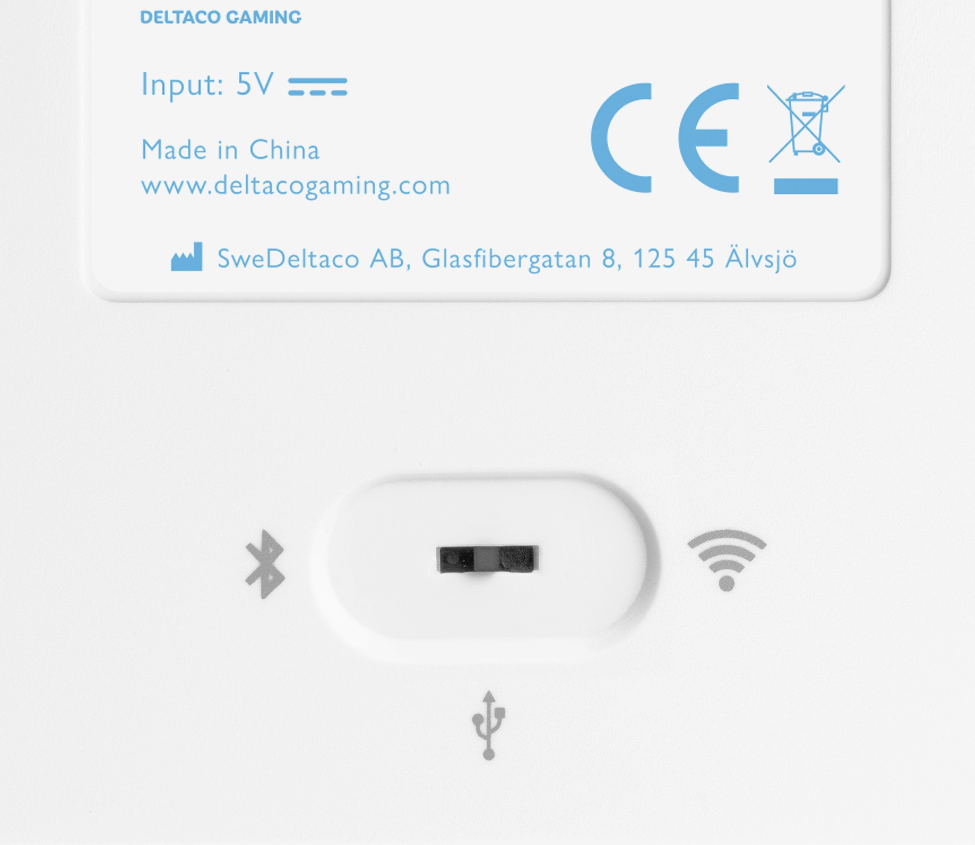 Deltaco Gaming Teclado Wk95r Wireless, Rgb, Blanco