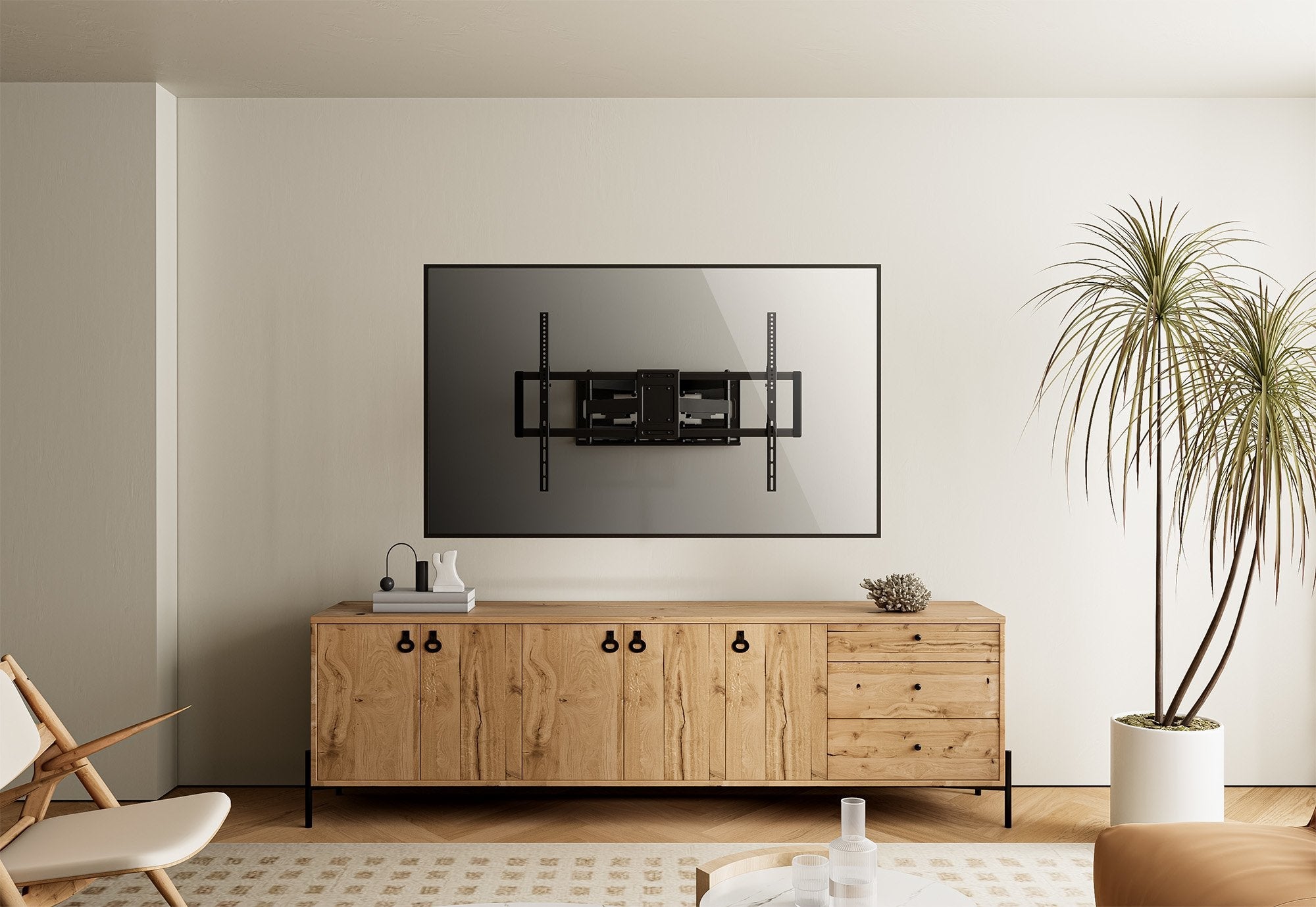Manhattan Soporte De Pared Para 60" A 120" De Hasta 120 Kg (264 Lbs.), Giro De +/-60°, Inclinación De +5 A -15°