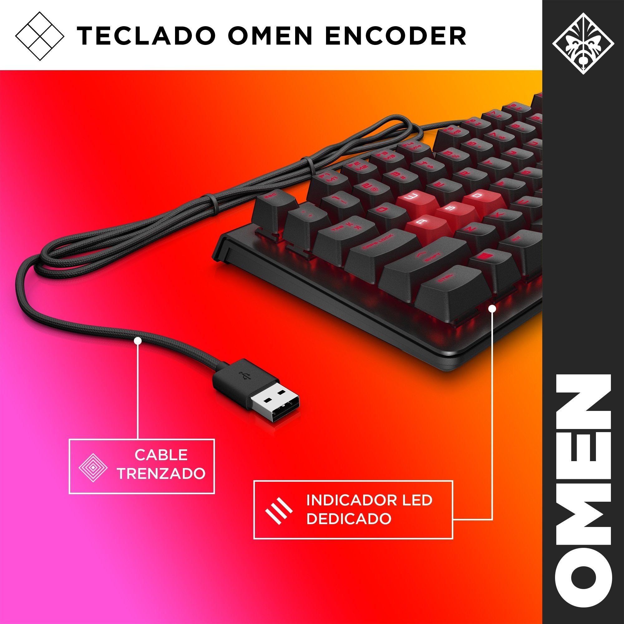 Hp Encoder Gaming Bwn Keyboard