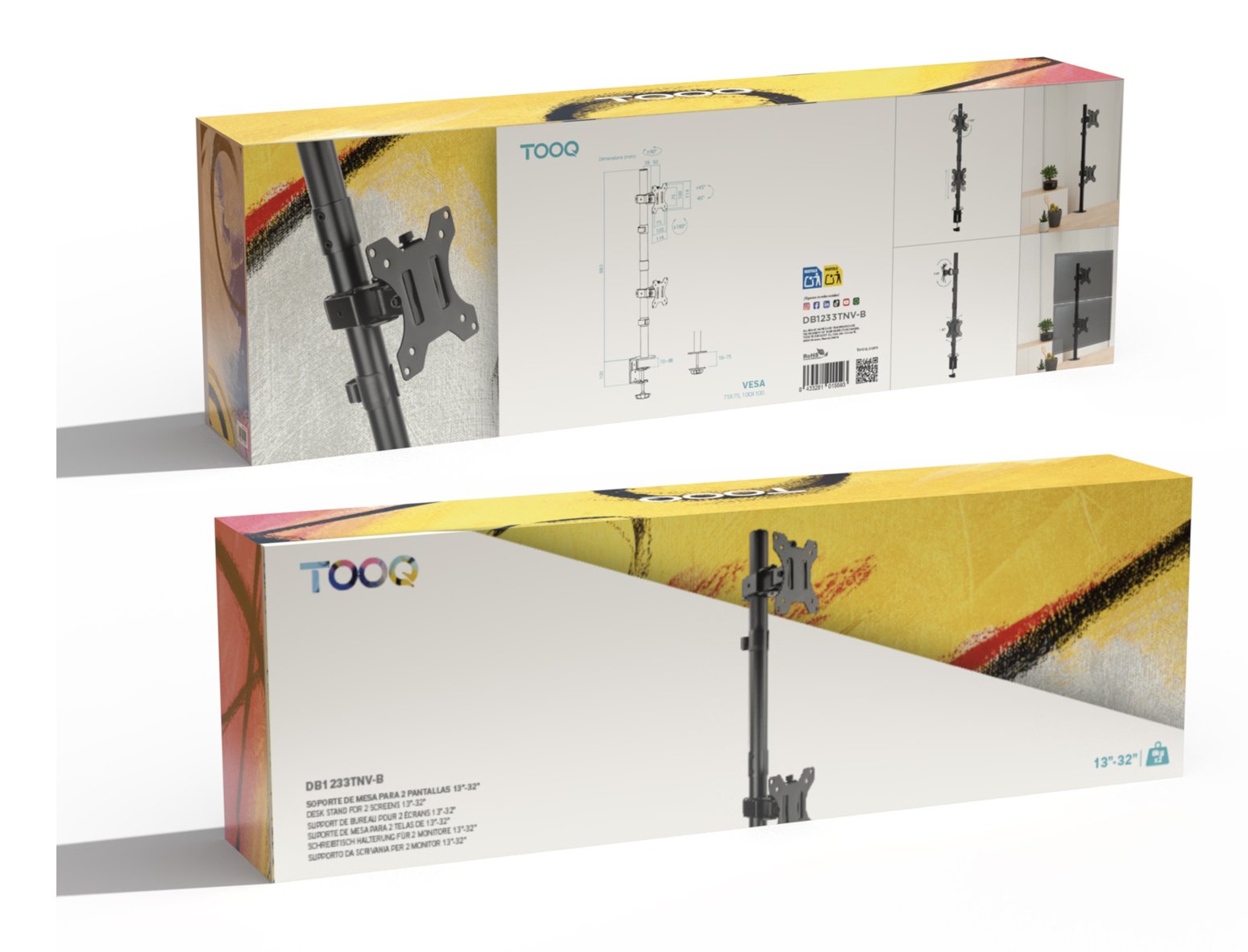 Soporte Mesa Pant. Gira Incli 2 Brazos 13-32 Verti