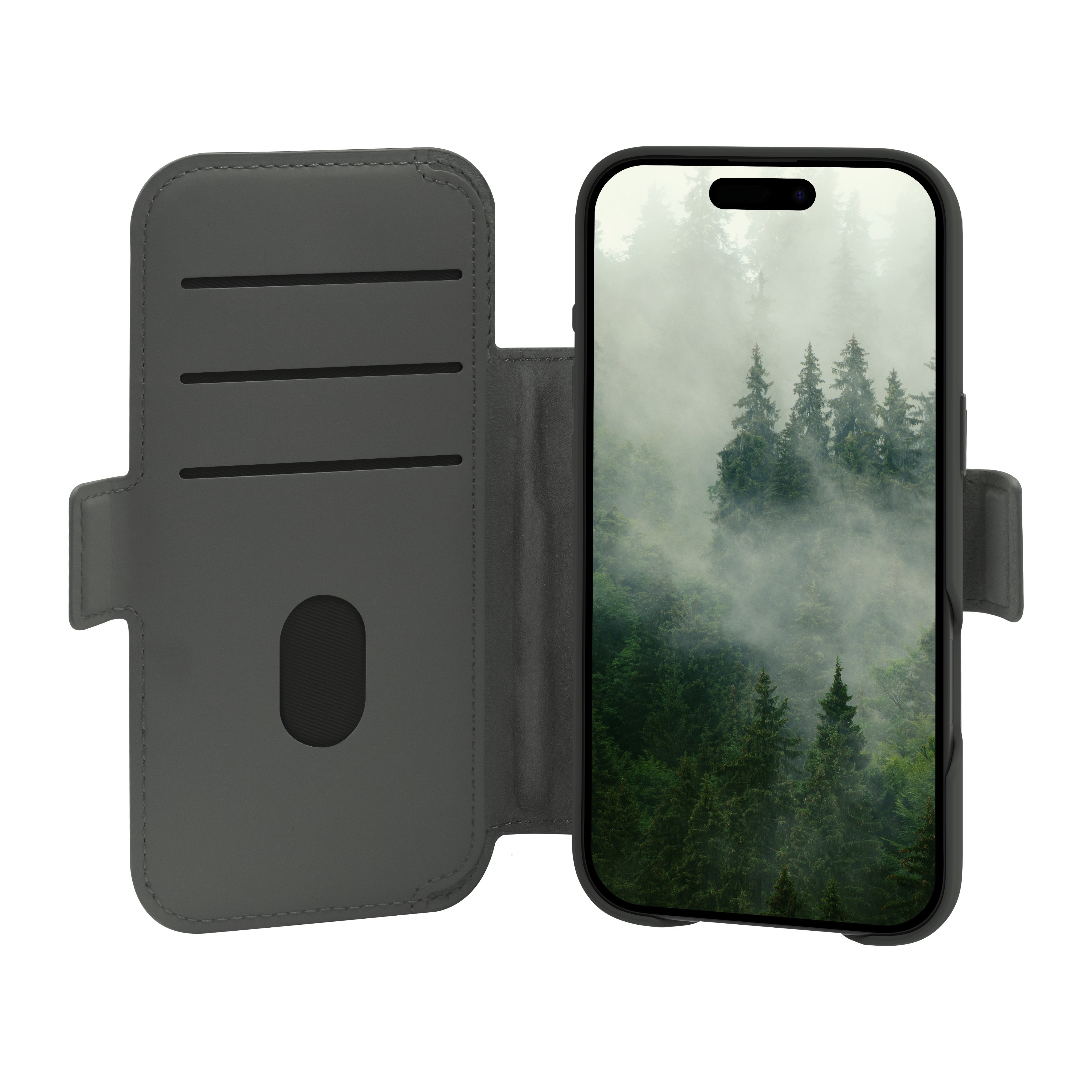 Dbramante1928 Lynge Funda Con Tapa Para Teléfono Móvil Compatibilidad Con Magsafe Sombra Del Bosque