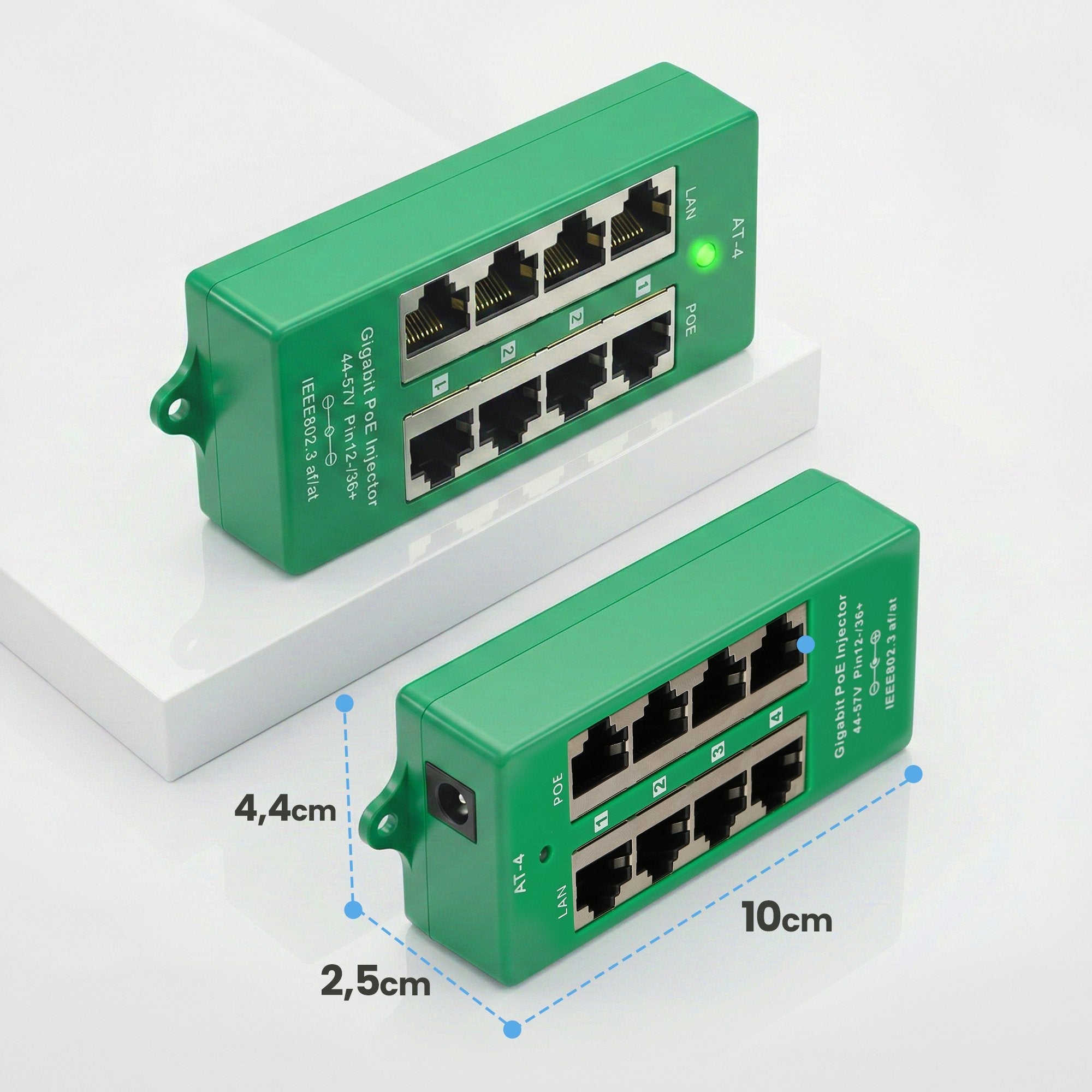 Extralink Active Poe Injector 4 Port Gigabit 802.3at/Af Mode A