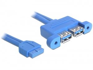 Delock 82941 Cable Usb 3.0 Interno 2x A H/H 0.45m
