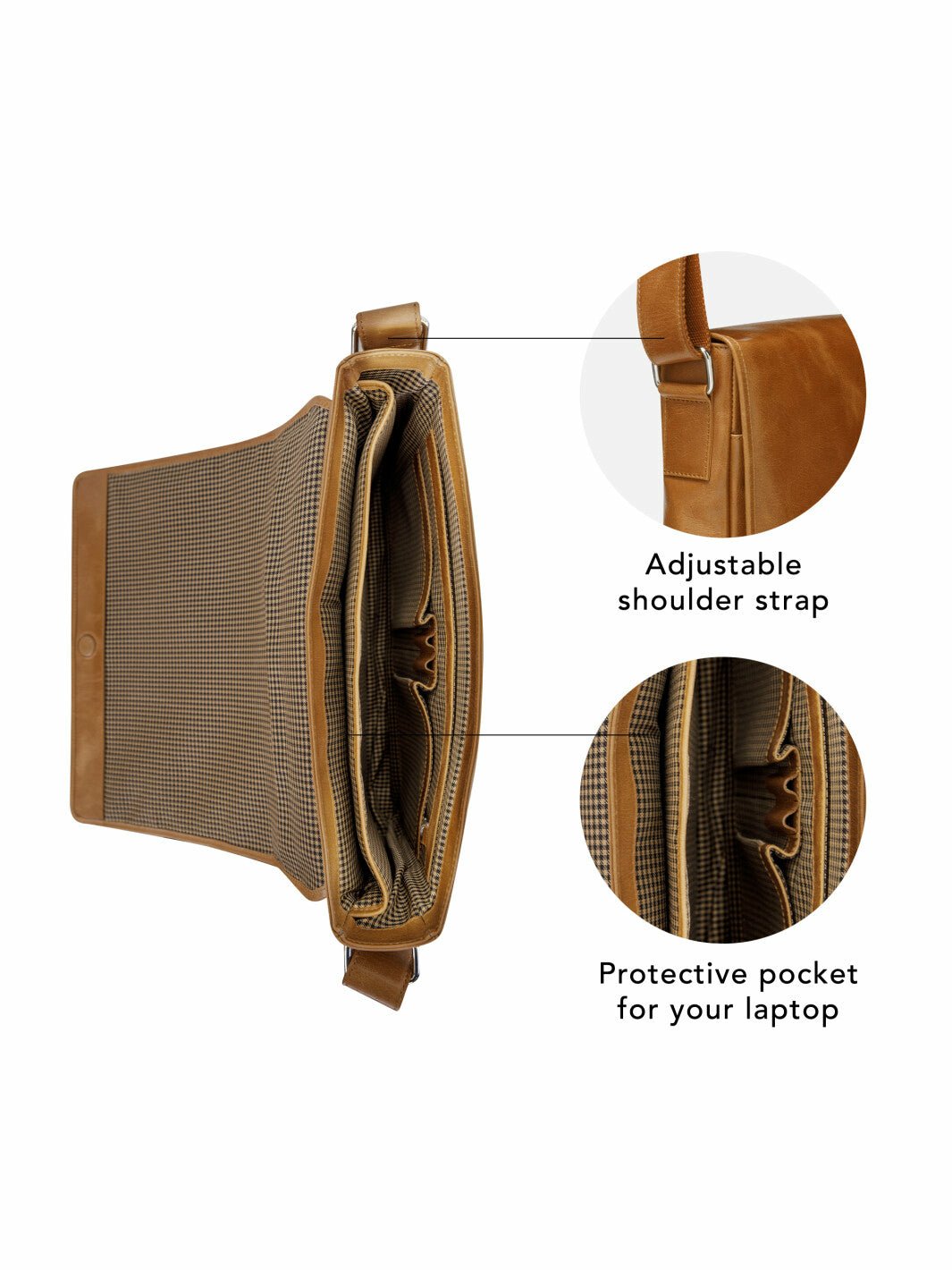 EAN 5711428014900 - dbramante1928 Marselisborg 35,6 cm (14") Bandolera Marrón imagen 7