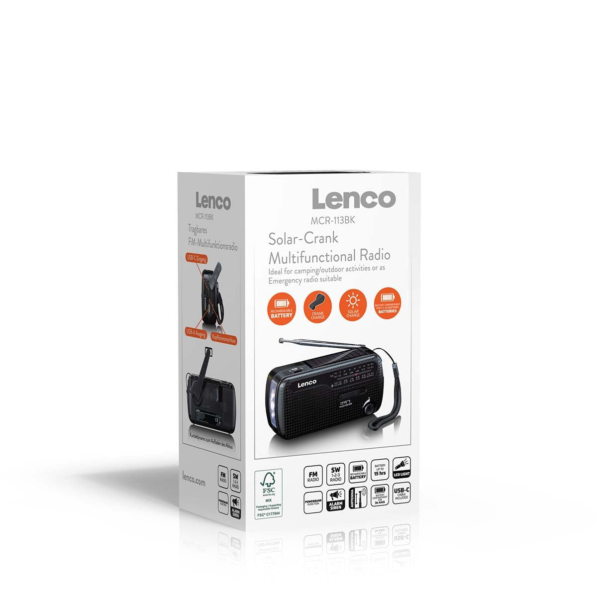 EAN 8711902083641 - Lenco MCR-113BK radio Portátil Negro imagen 13